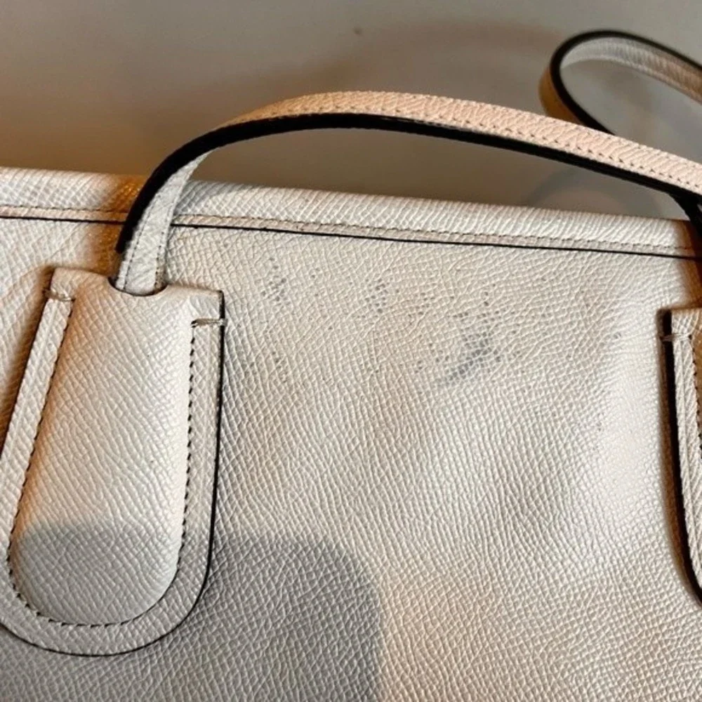 Coach Beige Leather Tote Bag